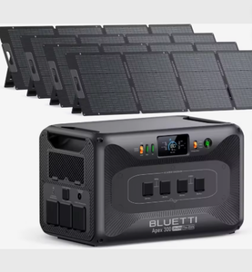 100% Quality New 300 <b>Solar</b> <b>Generator</b> with 4 200W <b>Solar</b> Panels 2764.8Wh LFP Battery Backup with 6 3840W AC Outlets - Product Image 1