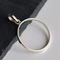 Pendentif en argent Sterling 925, 3x3 à 30x30mm, forme ronde, pierre précieuse, lunette, tasse, pendentif vierge, fabrication de bijoux DIY