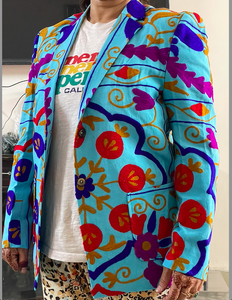Blazer brodé Bohochic Suzani en forte demande Veste Femme Suzani - Product Image 3
