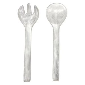 Juego de cuchara de servidor de ensalada de resina, utensilios de cocina duraderos de mango largo, cuchara perfecta para uso en cocina rústica - Product Image 5