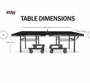 Mesa de Tenis de Mesa Stag Iconic 3000 DX |   Diseño de Alto Rendimiento en Negro, Alta Durabilidad y Larga Vida Útil - Product Image 6