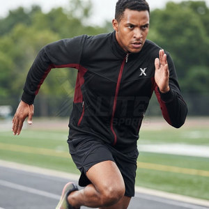 <b>Men</b> Winter Sports <b>Track</b> <b>Jacket</b> Full Zip with Stand Collar and Front Logo for Fitness Running and Outdoor Activities - Product Image 3