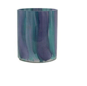 Pot de bougie votive en verre de couleur rose clair décoratif fait à la main indien et récipient de bougeoir personnalisé en vrac - Product Image 2