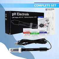 Electrode de pH universelle remplaçable 50 Ohm Connecteur BNC Câble de 3m avec ampoule en verre Référence Ag/AgCl