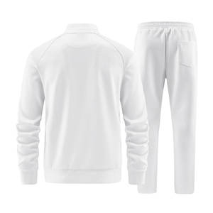 Ensemble de survêtement personnalisé pour homme en molleton 100 % coton, séchage rapide, coupe-vent, grande taille, idéal pour l'entraînement et la gym - Product Image 3