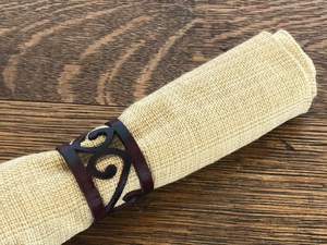 Anneau de serviette en métal élégant, décoration de table de mariage tendance, support chic moderne, élégant, élégant, durable, luxueux - Product Image 3