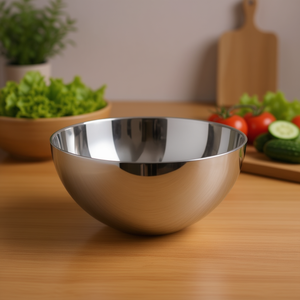 Ensaladera AVARI de Acero Inoxidable Cromado 051 de 26 cm, Utensilios para Ensalada Elegantes y Duraderos - Product Image 3