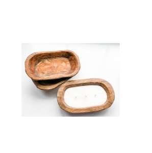 Bols à bougies en pâte en bois pour la décoration de la maison et les fêtes de table taille personnalisée prix de gros - Product Image 4