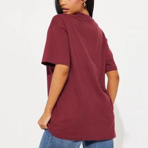 T-shirt décontracté en maille à manches courtes pour femme, nouvelle collection été 2026, grande taille, coupe ample, 100 % coton, vente en gros, ODM - Product Image 2