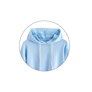 Sweat à capuche en coton pour femmes avec logo personnalisé broderie OEM taille XS motif imprimé le plus vendu option grande taille - Product Image 5
