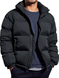 Vêtements d'extérieur de haute qualité en gros avec logo personnalisé Duffles Jackets Manteau matelassé à capuche à bulles isolé d'hiver pour hommes - Product Image 6