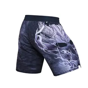 Venta al por mayor por encargo Kickboxing Boxing Fight Trunks para hombres MMA Shorts Hombres Sublimación personalizada BJJ MMA Fight Shorts - Product Image 3