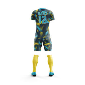 ชุดฟุตบอลทีมใหม่ น้ำหนักเบา ระบายอากาศดี ดีไซน์ OEM ผลิตจากโพลีเอสเตอร์/สแปนเด็กซ์ สำหรับขายออนไลน์ - Product Image 4