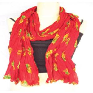 Bufanda de gasa de algodón 100% cómoda y elegante para mujer Diseño arrugado liso de color sólido para la temporada de primavera - Product Image 1