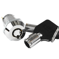 ABA Cylindre de serrure professionnel chromé personnalisable en alliage de zinc super durable, serrure électrique à clé momentanée de grade 2 ANSI pour caisse