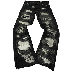 กางเกงยีนส์ขาบานของผู้ชายกางเกงยีนส์ระบายอากาศได้ดีออกแบบได้ตามต้องการดีไซน์ทันสมัย2025 - Product Image 4