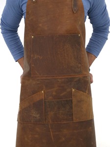 Logo High Quality Adult Size Adjustable Fashion Adult Bibs Cross Back Apron With Pockets LPN-0116 - Product Image 3
