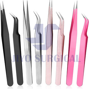 Pinzas Profesionales para Pestañas, Color Rosa, Acero Inoxidable, Extensión de Pestañas, Precisión, Volumen, Aislamiento, Herramienta de Belleza - Product Image 2