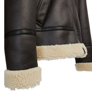 Veste en cuir véritable pour homme OEM, tissu en micro-suède de luxe avec col rabattu, épaisseur standard pour une chaleur hivernale tendance - Product Image 6