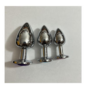 ชุดปลั๊กเสียบก้นก้นเพชรโลหะอัญมณีชุดปลั๊กสแตนเลสสำหรับผู้เริ่มต้น S M L - Product Image 1