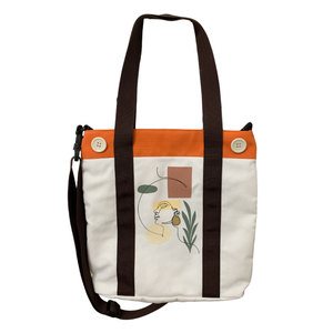 Bolsa de lona de algodón de tamaño personalizado para regalo de promoción para mujer, bolsa de viaje a precio barato con asa de correa de cincha para ir de compras - Product Image 1