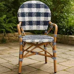 Chaise de salle à manger en rotin durable et confortable pour une utilisation intérieure et extérieure pour chambre de ferme, parc et salon, mobilier d'extérieur - Product Image 2