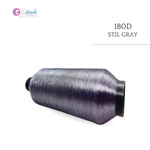 High Tenacity <b>Metallic</b> Steel Gray <b>Yarn</b> Embroidery Jari Lurex Polyester <b>Yarn</b> for Hand Knitting - Product Image 2