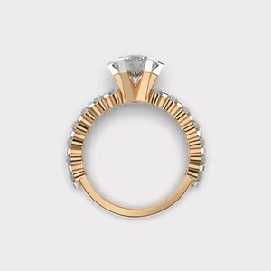 IGI Certified Cvd Lab Grown Created Diamond Solid Gold <b>Oval</b> Cut <b>Engagement</b> <b>Ring</b> Jewelry for Women - Product Image 2