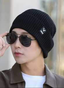 Trend Colorful Striped Wool Beanie <b>Cap</b> Fashionable <b>Men</b> Autumn and <b>Winter</b> Outdoor Warm Knitted Beanies <b>Cap</b> - Product Image 6