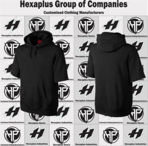 Sweat à capuche à manches courtes en coton avec logo personnalisé taille américaine pour hommes T-shirt à capuche de gymnastique avec impression Vêtements d'hiver - Product Image 5