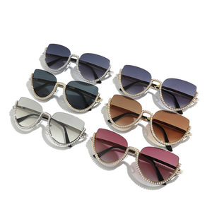 XY3749 <strong>Fashion</strong> Half Frame Women Sun <strong>Glasses</strong> 2025 New <strong>Design</strong> <strong>Party</strong> Sunglasses With Rhinestone - Product Image 6