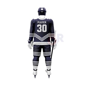 Pantalon de hockey sur glace en polyester avec logo personnalisé du meilleur fabricant et fournisseur Style OEM avec impression du nom de l'équipe Vente en ligne Service OEM - Product Image 2