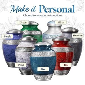 Diseño elegante, urna de cremación de metal de aluminio, contenedor de cenizas conmemorativo duradero con tapa, capacidad de 1 litro de calidad de recuerdo - Product Image 4