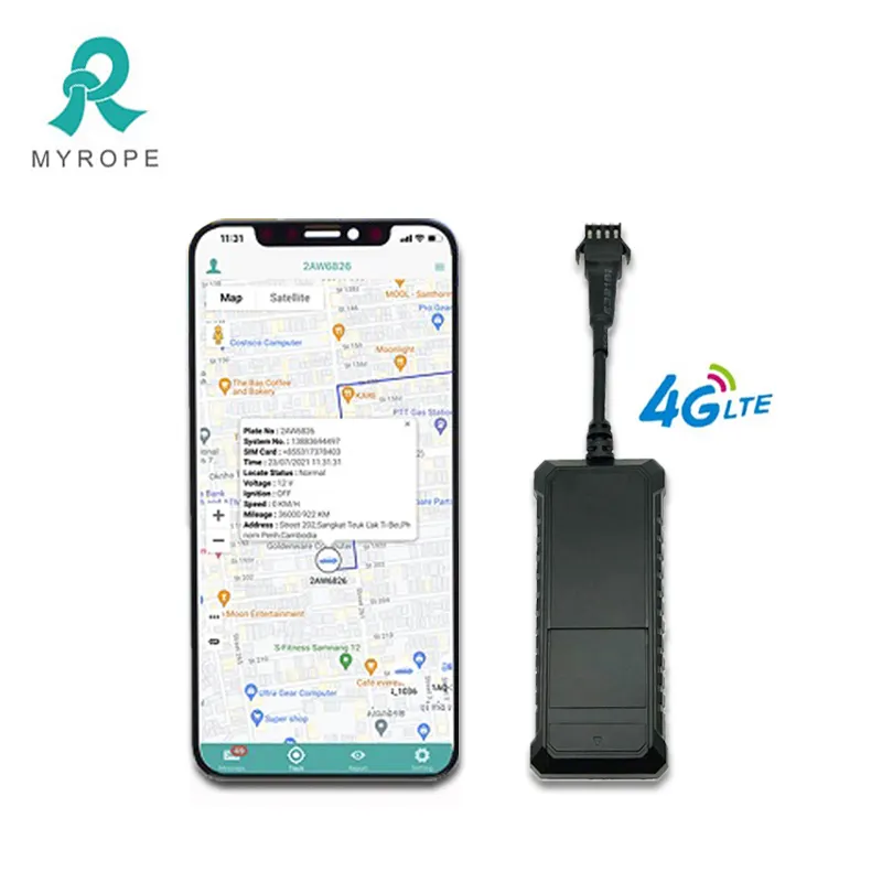 차 자전거 반대로 도둑질 Geofence 역사 궤도 GPS 오토바이 추적자를 위한 4G LTE 차량 Gps 추적자