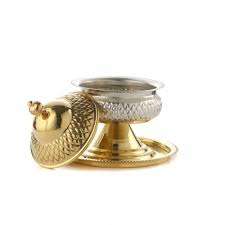 Tazón de dátiles de diseño único para el hogar, Hotel, frutas secas, dátiles, cuencos de chocolate, vajilla, acabado dorado, cuenco de dátiles de latón de alta calidad - Product Image 2