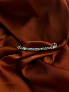 Pulsera de tenis de moissanita VVS1 925 Starling plata blanco chapado en oro joyería personalizada joyería facetada regalo de boda para ella - Product Image 5