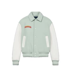 Chaqueta Varsity de Felpa 100% Algodón para Hombre, Nueva Colección 2026, con Logotipo Personalizado Impreso en DTF, Diseño Color Block, Chaqueta Varsity para Hombre - Product Image 1