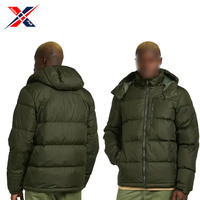 Blouson d'hiver matelassé pour homme 2025, grande taille, personnalisé, imperméable, respirant, doublé en laine, à capuche, couleur unie, avec logo personnalisé, haute qualité
