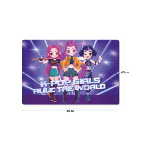Alfombrilla de Escritorio con Diseño de Dibujos Animados de K-Pop Girls on Stage, 60x40 cm, K-Pop Girls Rule the World - Product Image 3