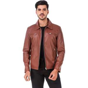 Veste en cuir enduit de toile pour homme de qualité supérieure personnalisée avec logo imprimé, design tendance 2024, respirante et coupe-vent - Product Image 5