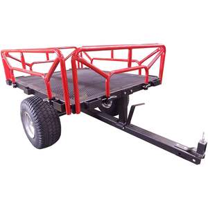 UTV / ATV - Tractor Flat <b>Bed</b> Trailer Cart w/ <b>Side</b> <b>Rails</b> 1000 # - Product Image 2