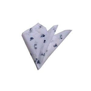 Mouchoir de cou à motif de vélo blanc - Product Image 1