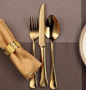 Dernière conception de couverts orientaux vintage plaqué or, meilleures ventes, couverts durables pour les événements de mariage et les hôtels - Product Image 2