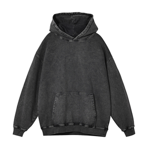 custom zipper <b>hoodie</b> cotton french terry sweatshirts blank full <b>zip</b> <b>up</b> <b>vintage</b> acid wash sun faded hoodies men - Product Image 4