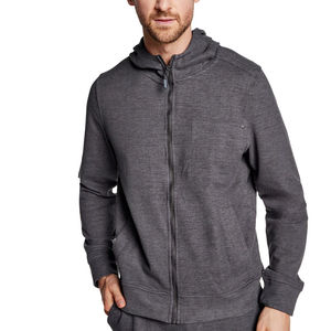 Otoño-Invierno Hombres Aparte Wash HoodedCustom Grey Full Zip Hoodie Hombres Pullover Fitness Cotton 320gsm Hoodie - Product Image 1