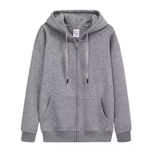 Sudadera con Capucha Personalizada para Hombre, Gruesa, con Cierre, Color Sólido, Algodón Peinado Grueso, 100% Algodón, Bolsillo Bordado, Estampado - Product Image 3