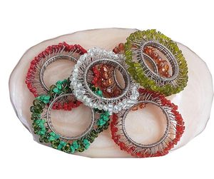 Modern Style Glass Beads Napkin <b>Rings</b> for Wedding & Parties <b>Indian</b> Exporters Sale for Dining Decorations - Product Image 1