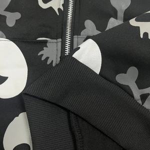 Venta al por mayor de moda de peso pesado de los hombres de toda la pantalla impresa logotipo personalizado ropa de calle de moda con capucha de los hombres - Product Image 4