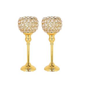 Chandeliers chauffe-plat les plus vendus chandeliers en métal cristal bol candélabres grands bougeoirs votifs en cristal - Product Image 4