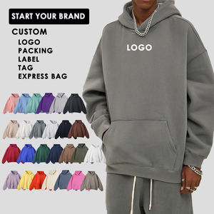 เสื้อฮู้ดฟลีซขนาดใหญ่พิเศษสั่งทำได้ 100% ผ้าฝ้าย สำหรับผู้ชาย ฤดูหนาว คุณภาพสูง แห้งเร็ว ระบายอากาศดี สตรีทแวร์ ผู้ผลิต OEM - Product Image 5